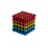 Куб из магнитных шариков 5 мм (разноцветный 5 цветов), 125 элементов