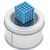 Куб из магнитных шариков 5 мм (голубой), 125 элементов