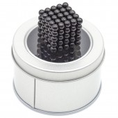Куб из магнитных шариков 5 мм (черный), 125 элементов