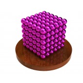 Куб из магнитных шариков 5 мм (розовый), 216 элементов